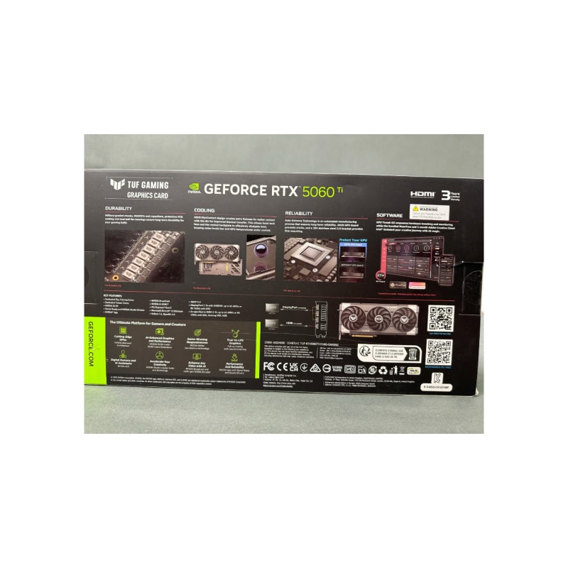 ASUS TUF Gaming GeForce RTX 5060 Ti 16GB GDDR7 OC Edition Nvidia GPU1444