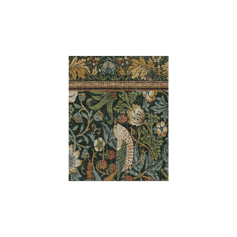 Ruggable Strawberry Thief Indigo Rug 5x7 Tufted With Built In Pad New