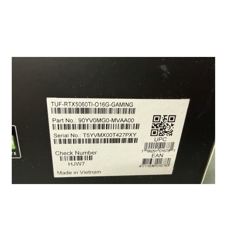 ASUS TUF Gaming GeForce RTX 5060 Ti 16GB GDDR7 OC Edition Nvidia GPU1444