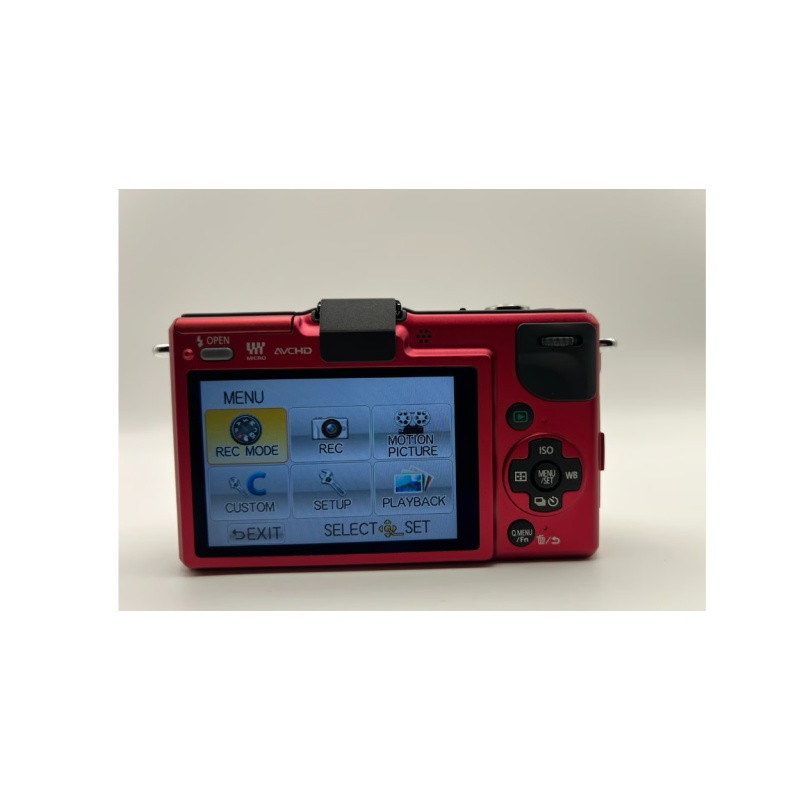 Red Panasonic Lumix Dmc- Gf2c With prime 14mm lens kit